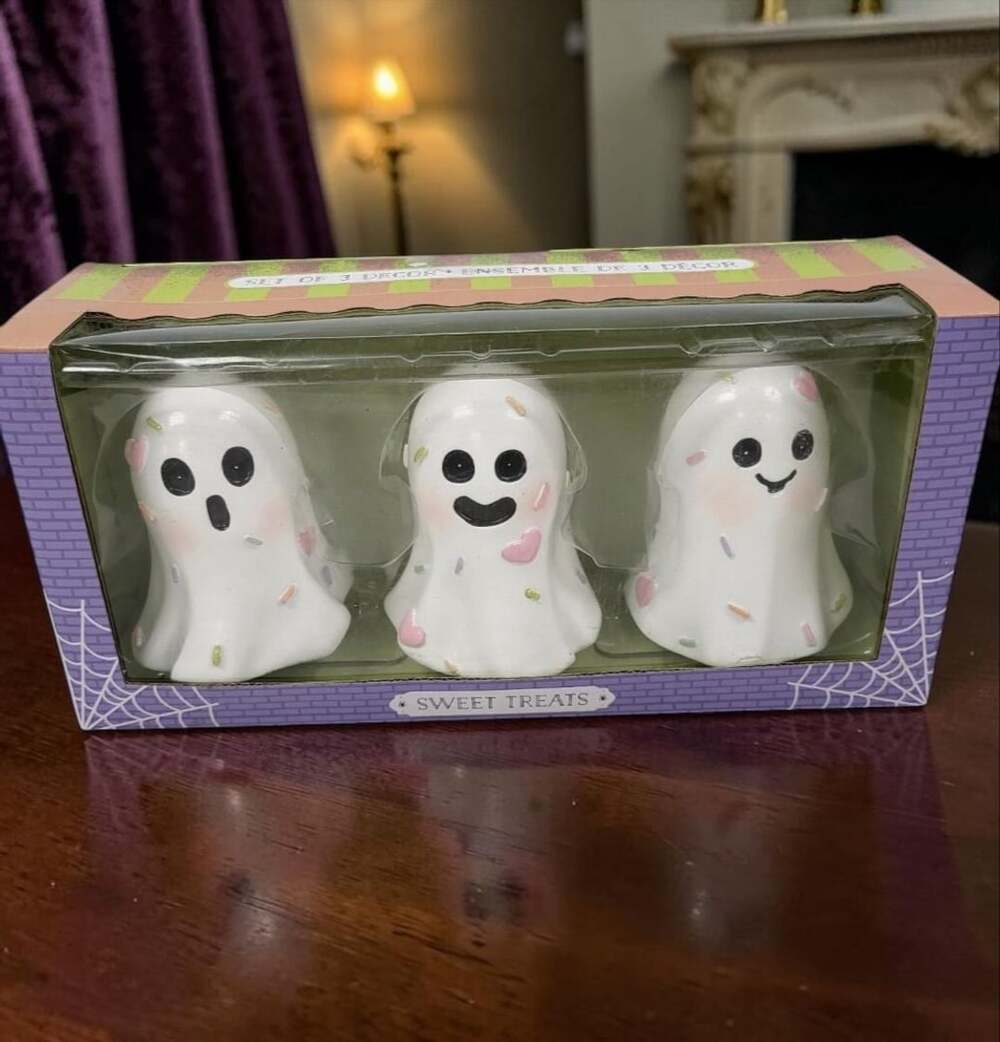 Sweet Treats Sprinkle Ghost Set Of 3 Halloween Decor